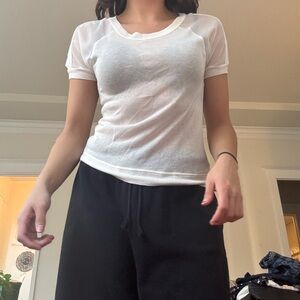 Sheer and Mesh Tee 🤍